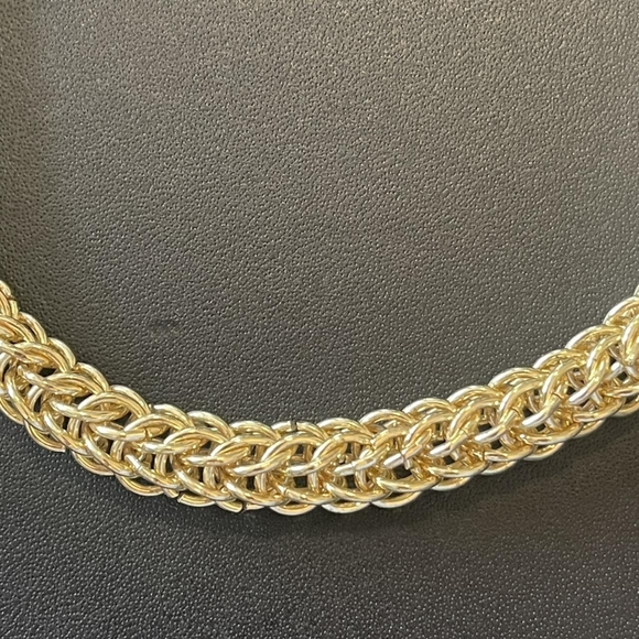 BaubleBar Brand Sugarfix gold plated braided/woven thick chain women's necklace - Picture 4 of 5